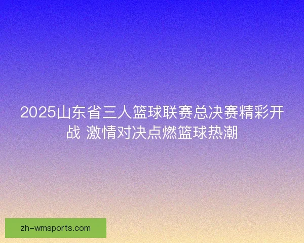 2025山东省三人篮球联赛总决赛精彩开战 激情对决点燃篮球热潮 2025山东省三人篮球联赛总决赛精彩开战 激情对决点燃篮球热潮